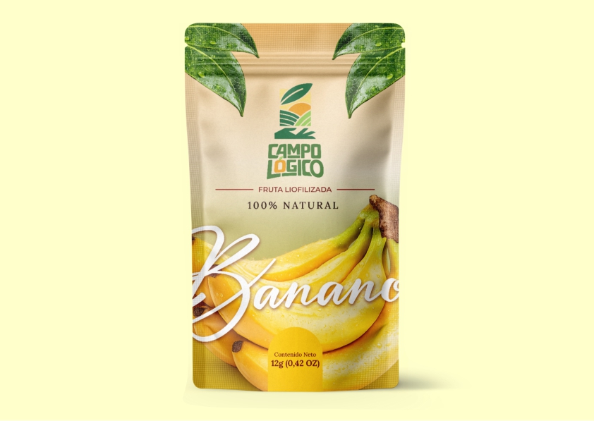 Banano liofilizado